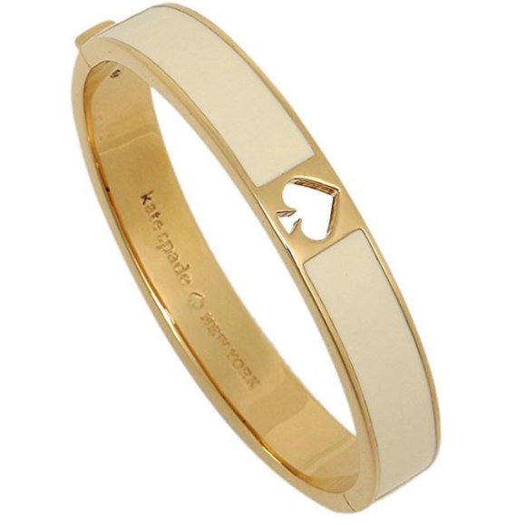 Kate Spade Hole Punch Spade Hinge Bangle Bracelet - Picture 4 of 14